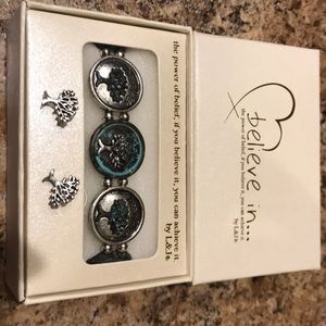 Never worn bracelet & earring set